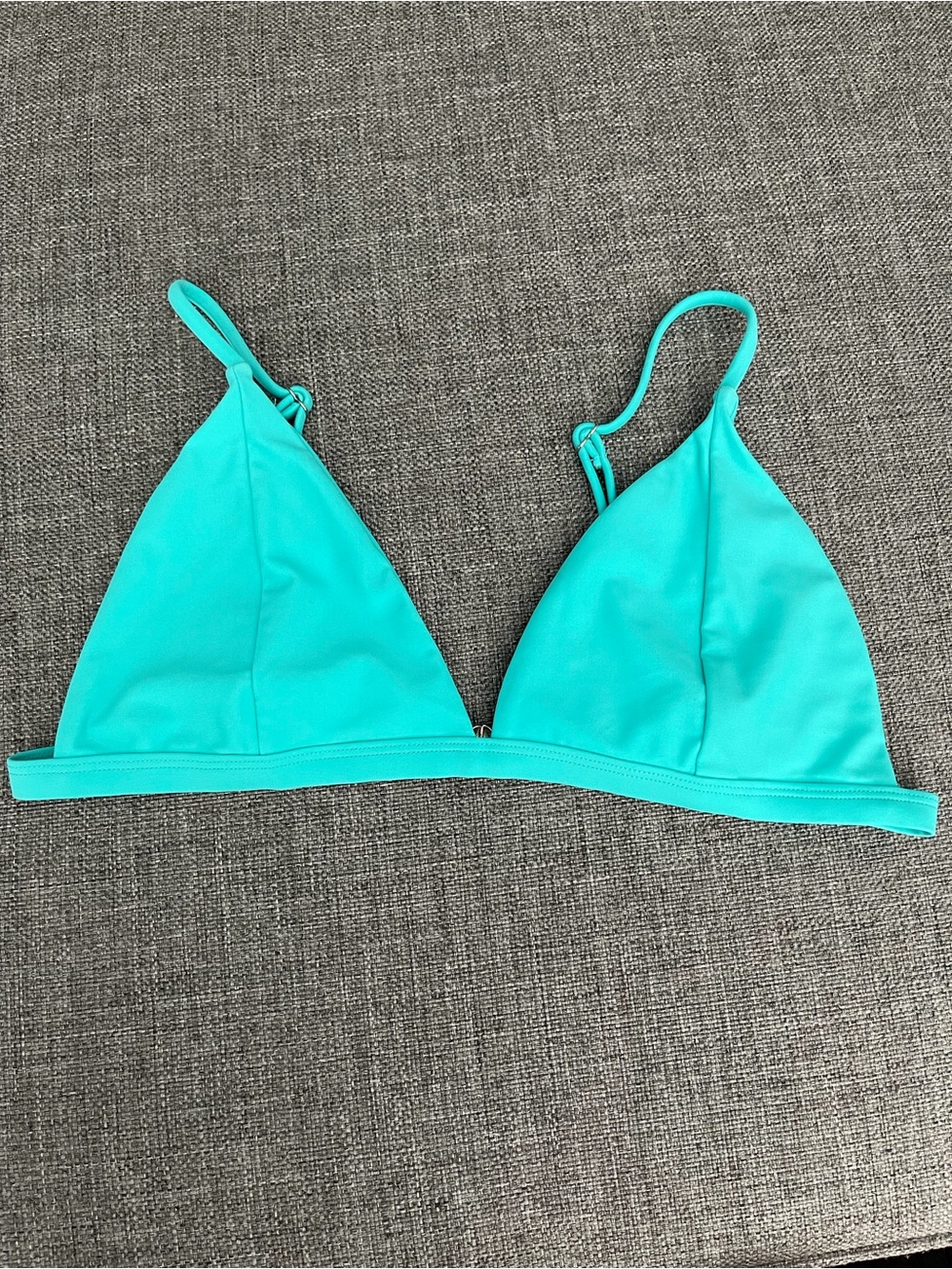 SHEIN Turquoise Triangle Bikini Top